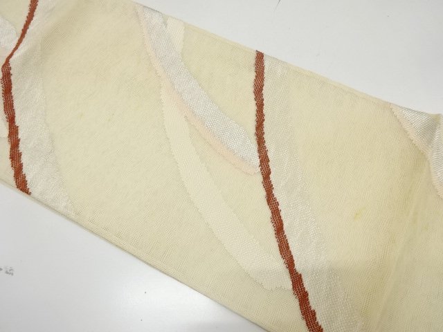 アンティーク　紗　抽象模様織り出し袋帯（材料）